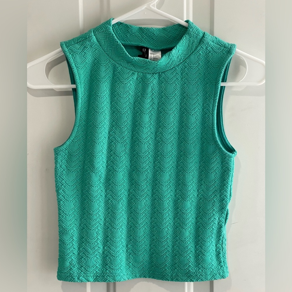Blue/Green Crop Top